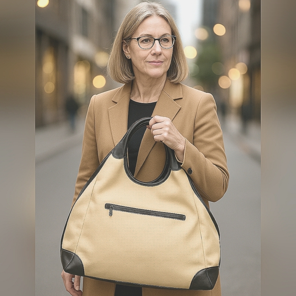 Elegant Black and Tan Women's Tote Bag